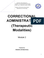 Correctional Administration (Therapeutic Modalities)