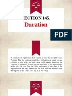 SECTION 145.: Duration