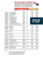 Harga SR PT. Sarana Karya