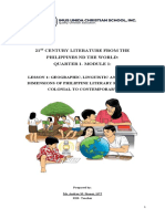 1st Quarter-Module 1-Lesson 1-21st Century Literature From The Philippines and The World