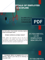 Fundamentals of Employee Discipline: Isabelita A. Sampayan Administrative Officer V