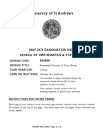 May 2021 Examination Diet School of Mathematics & Statistics ID5059