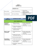 Training Plan-Carpentry NC Ii