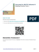 Reading Passage 1: Succeed in IELTS Volume 8