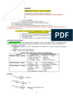 NCM 106 - Pharmacology Pharmaceutical Calculation