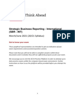 Strategic Business Reporting - International (SBR - Int) : March/June 2021 (20/21 Syllabus)