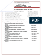 Transformation of Parts of Speech WKSHT 1