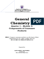 General Chemistry 1: Quarter 1 - Module 3: Components of Consumer Products