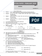 Physics March 2020 STD 12th Science HSC Maharashtra Board Question Paper