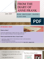 From The Diary of Anne Frank: Prose - First Flight - Chapter 4 Class X Cbse