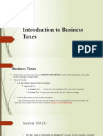 Introduction To Business Taxes