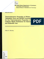 Thermodynamic Properties of Water Tabulation From The lAPWS Formulation 1 995 - Nistir