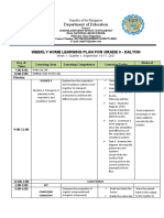 Department of Education: Weekly Home Learning Plan For Grade 9 - Dalton