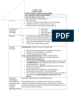 Class - Viii Lesson Plan CHAPTER-4 Materials: Metals and Non Metals Chapter 4 Materials: Metals and Non Metals