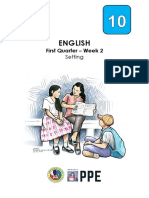 English: First Quarter - Week 2