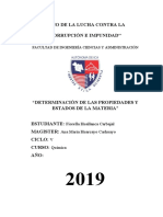 Determinación de Las Propiedades y Estados de La Materia