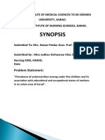 Synopsis: Problem Statement