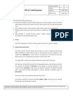 SOP On Cash Payments: Commercial SOP # 4 1.0 Issued On 27 June-2014 Effective From 10-July-2014