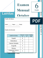 6to Grado - Examen Mensual Octubre (2021-2022)