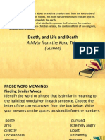 Death, and Life and Death: A Myth From The Kono Tribe (Guinea)