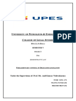 Parliamentary Control of Delegated Legislation A Critical Analysis