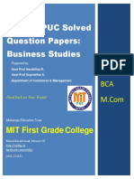 Second PUC Business Studies Solved Question Papers