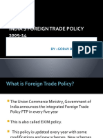 Foreign Trade Policy, Presentation