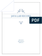 Java Lab Record