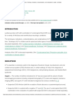 9.9) Lumbar Puncture - Technique, Indications, Contraindications, and Complications in Adults - UpToDate