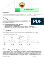 Expectations: Mathematics 7 Quarter 1 Week 6