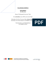 Kandidatenblätter Schreiben - Modellprüfung 1 - Goethe A2