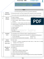 Important Topics of Setting Up of Business Entities and Closure For CS Executive AUAGUST - 2021 Exams