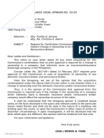 Insurance Legal Opinion No. 10-20: Quiason Makalintal Barot Torres Ibarra Sison & Damaso Law Office