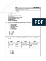 P-1 My Mother at Sixty-Six Text-Flamingo Q4 Multiple Choice Questions Based On An Extract A