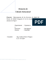 Memoria de Calculo Residencia Médica