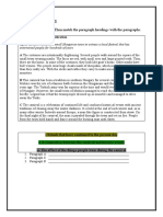 Unit 4: Exercise 1: Read The Information. Then Match The Paragraph Headings With The Paragraphs