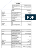 Legal Glossary English Arabic 2020