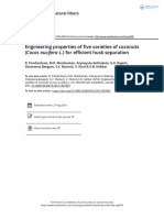 Engineering Properties of Five Varieties of Coconuts (Cocos Nucifera L.) For Efficient Husk Separation