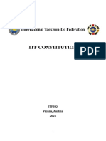 Itf Constitution: International Taekwon-Do Federation