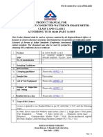 Product Manual For A.C. Static Direct Connected Watthour Smart Meter - Class 1 and Class 2 ACCORDING TO IS 16444 (PART 1) :2015