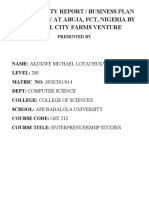 A Feasibility Report / Business Plan On Poultry at Abuja, FCT, Nigeria by Capital City Farms Venture