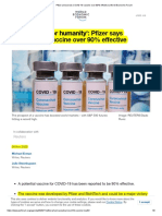 Pfizer Announces COVID-19 Vaccine Over 90% Effective - World Economic Forum