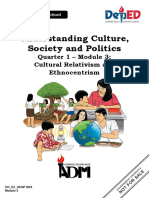 Understanding Culture, Society and Politics: Quarter 1 - Module 3: Cultural Relativism and Ethnocentrism