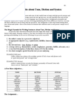 AP - How To Write About Tone Diction & Syntax