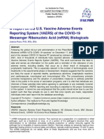 A Report On The US Vaccine Adverse Events Reporting System (VAERS) J. Rose P. Mccullogh