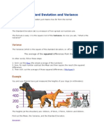 Standard Deviation and Variance