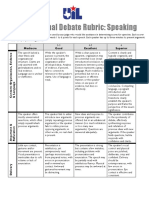 Congressional Debate Rubric: Speaking: Mediocre Good Excellent Superior