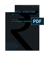 Capital Structure Analysis of Indian Automobile Industry