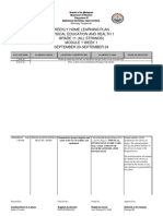 Weekly Home Learning Plan Physical Education and Health 1 Grade 11 (All Strands) Module 1 Week 1 September 20-September 24