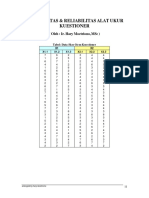 Contoh Uji Validitas & Reliabilitas PDF